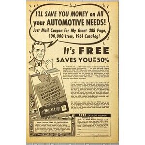 JC Whitney Co "I'll Save You Money on Your Automotive Needs!" Vtg Print Ad 1961